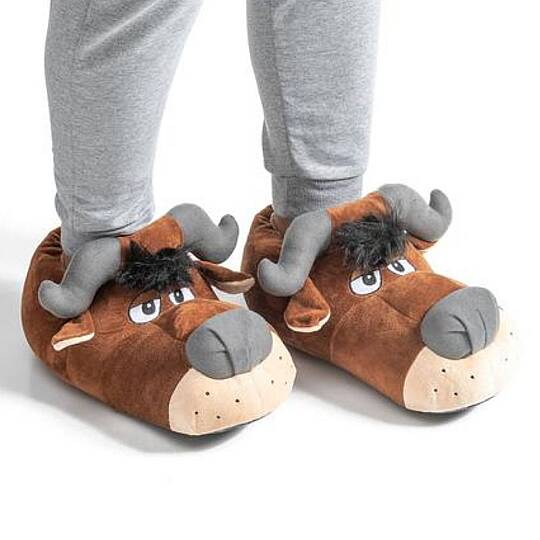 Twigy AA0606 Tw Süper Boğa Kahve Hayvan Figürlü Erkek Panduf - 2