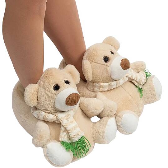 Twigy GG0546 Tw Kutup Bej Hayvan Figürlü Kadın Panduf - 2