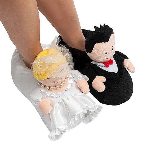 Twigy GG0549 Tw Gelin Damat Siyah/Beyaz Hayvan Figürlü Kadın Panduf - 2